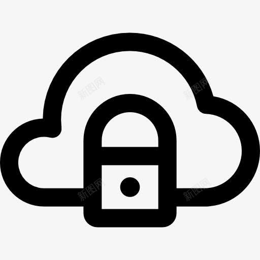 云计算图标png_新图网 https://ixintu.com 云计算 多媒体 安全 挂锁 计算机技术 防御 隐私