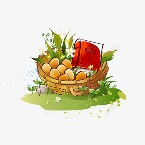采蘑菇和圣经png免抠素材_新图网 https://ixintu.com 卡通 图片 圣经 蘑菇