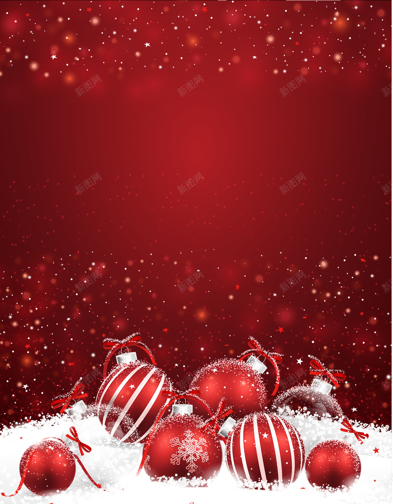 彩球红色圣诞海报背景矢量图ai设计背景_新图网 https://ixintu.com 圣诞 彩球 海报背景 素材 红色 红色海报 背景 矢量图
