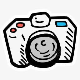 简笔画相机png免抠素材_新图网 https://ixintu.com 卡通相机 简笔画 黑色轮廓相机