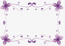 紫花边框素材