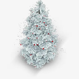 白雪覆盖的圣诞树图标png_新图网 https://ixintu.com 图标 圣诞树 白雪 覆盖