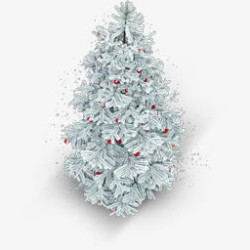 白雪覆盖白雪覆盖的圣诞树图标高清图片