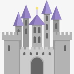 中世纪城堡城堡图标高清图片