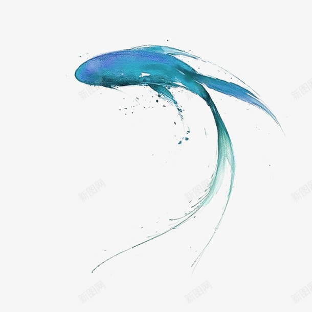 蓝色清新小鱼装饰图案png免抠素材_新图网 https://ixintu.com 免抠PNG 小鱼 清新 蓝色 装饰图案