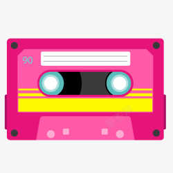 粉色录音机卡通粉色收音机磁带高清图片