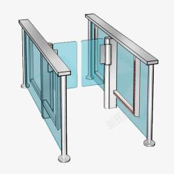 人行通道闸刷卡闸机素材