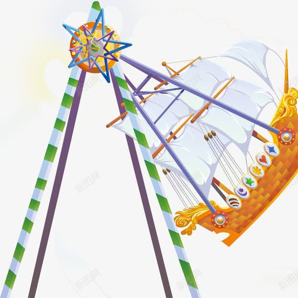 游乐场psd免抠素材_新图网 https://ixintu.com 儿童节素材 卡通元素 游乐场设施