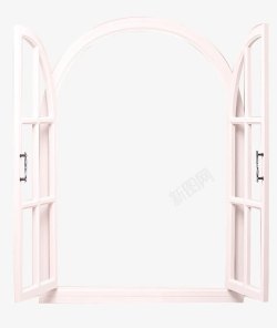 粉色窗户实物素材