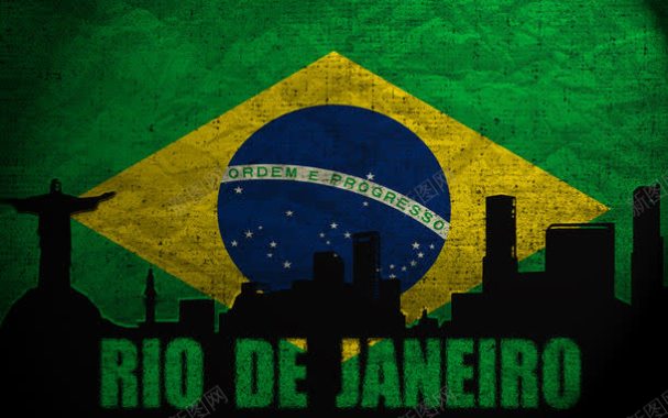 巴西国旗图案背景