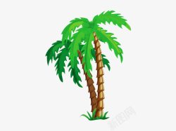 椰子树简图卡通椰子树高清图片