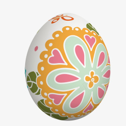 时尚复活节设计手绘植物复活节彩蛋矢量图高清图片
