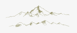 山峰素材山手绘线稿高清图片