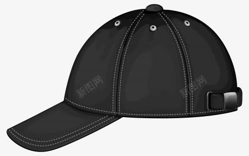 黑色棒球帽png免抠素材_新图网 https://ixintu.com 帽子 棒球帽 运动帽 黑色