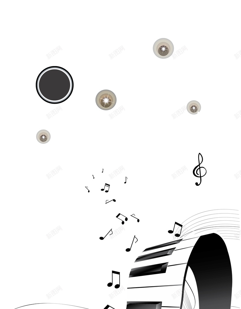 钢琴上的音符背景矢量图背景图片免费下载 素材0njaapuva 新图网
