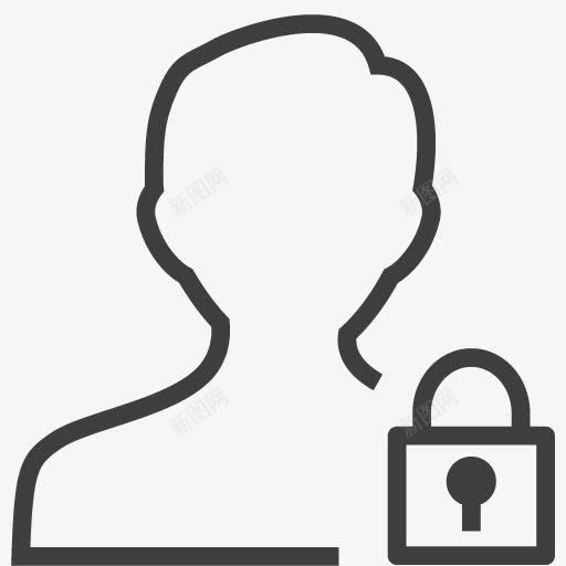 用户人锁图标png_新图网 https://ixintu.com locked man user 用户 男人 锁着的