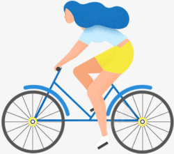 骑自行车的女人卡通骑自行车的女人高清图片