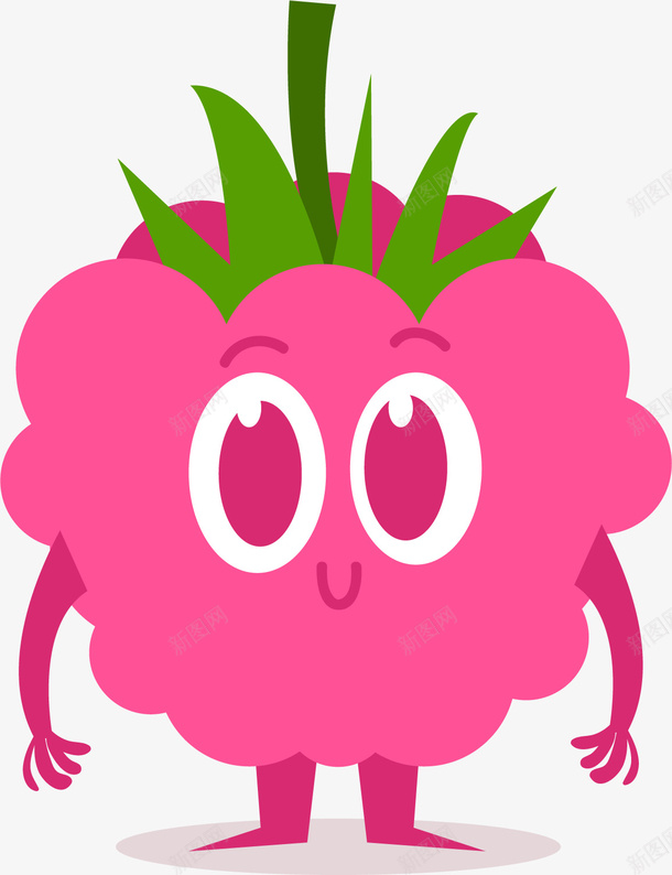 卡通可爱树莓矢量图ai免抠素材_新图网 https://ixintu.com 卡通水果 可爱 叶子 水果 绿叶 食物 矢量图
