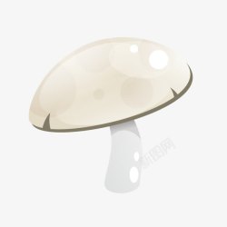 白色蘑菇png卡通可爱白色精美蘑菇高清图片