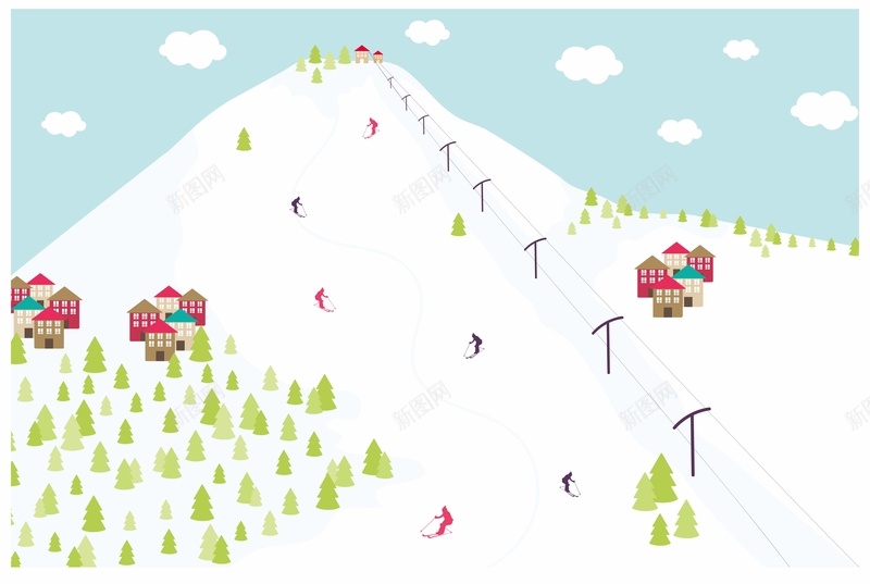雪山滑雪场海报背景模板矢量图ai设计背景_新图网 https://ixintu.com AI 宣传 景观 海报 滑雪 滑雪场 矢量 简约 雪山 雪景 矢量图