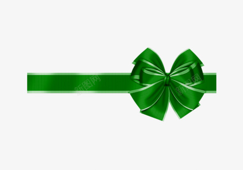 绿色蝴蝶结png免抠素材_新图网 https://ixintu.com 平面设计素材 绿色彩带 蝴蝶结 装饰元素