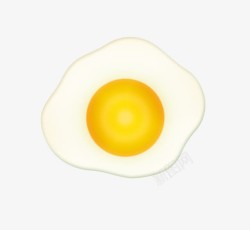黄色煎蛋摊开的鸡蛋高清图片