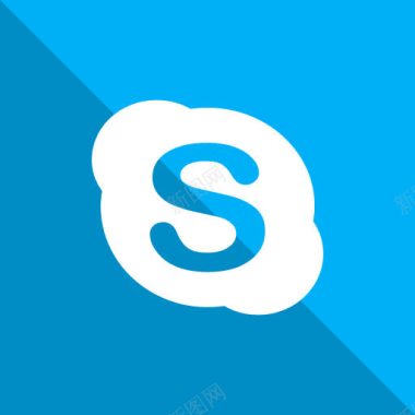 skype叶平坦的社交媒体图标图标