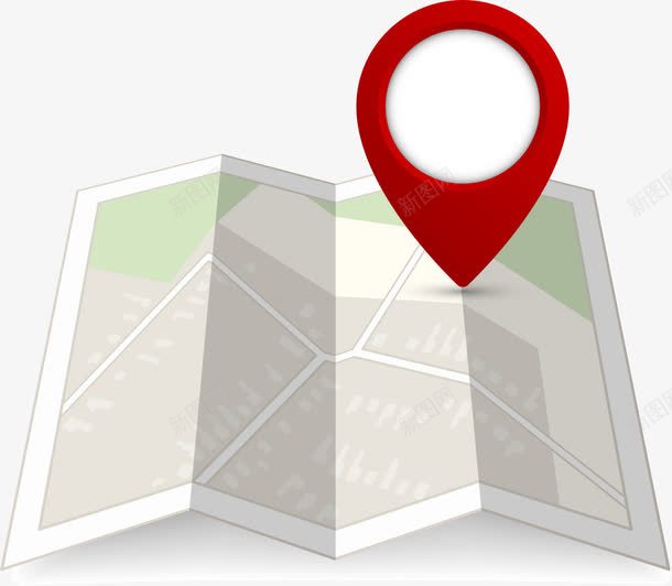 手绘地图定位png免抠素材_新图网 https://ixintu.com 地图 定位 手绘 立体