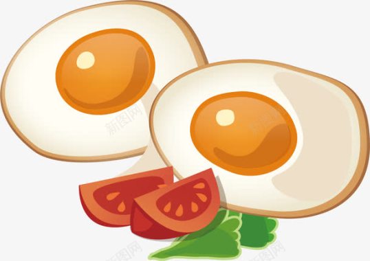 鸡蛋吃饭扁平图标图标