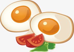 摊鸡蛋鸡蛋吃饭扁平图标高清图片