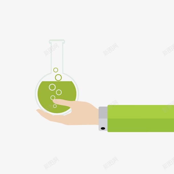 绿色化学实验png免抠素材_新图网 https://ixintu.com 反应 商务 圆形 扁平化 瓶子 绿色 绿色化学品