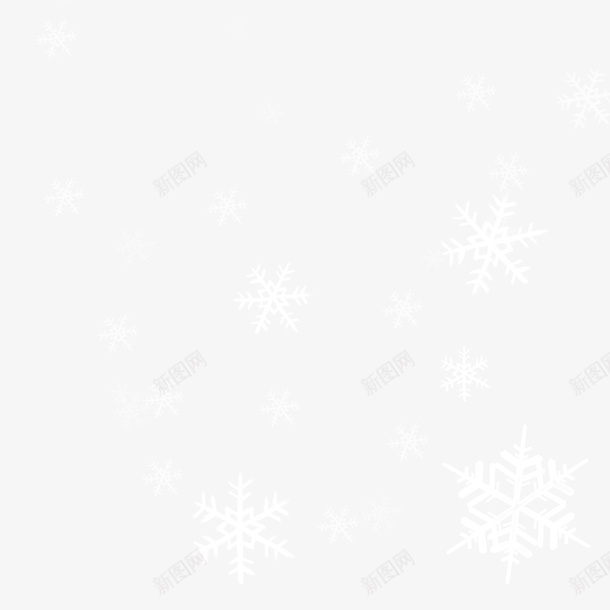 雪花飘飘png免抠素材_新图网 https://ixintu.com 漂浮的 白色的 雪花