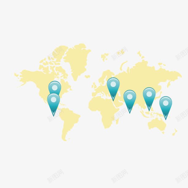 黄色地图定位png免抠素材_新图网 https://ixintu.com 商务 地图 定位 素材