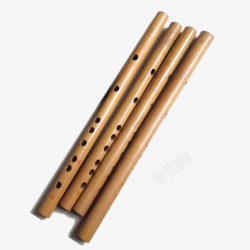 四个竹笛素材