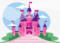 可爱粉色迪斯尼城堡素材