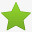 实心的绿色星星icon图标图标