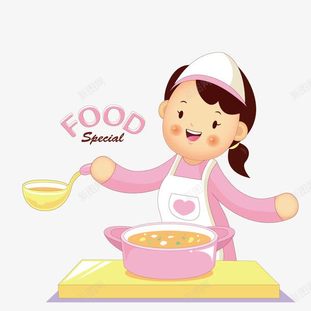 煲汤的女厨师png免抠素材_新图网 https://ixintu.com 厨娘 厨师 家庭煲汤 汤锅 煲汤