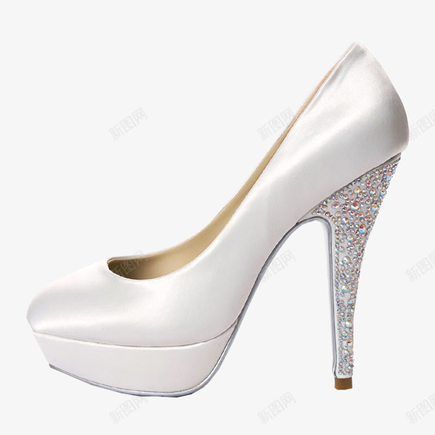 白色高跟鞋png免抠素材_新图网 https://ixintu.com 白色 白色高跟鞋 鞋子 高跟鞋