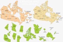 加拿大国家地图素材