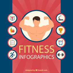 运动过程健身infography图标矢量图高清图片