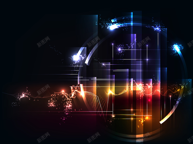 科技光芒背景矢量图ai设计背景_新图网 https://ixintu.com 光斑背景 发射性 商务 彩色背景 现代感 科幻 科技 荧光背景开心 矢量图