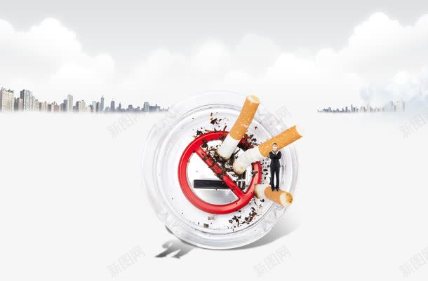 请灭掉你手中的烟头png免抠素材_新图网 https://ixintu.com 保护健康 拒绝吸烟 污染 烟头 烟灰缸