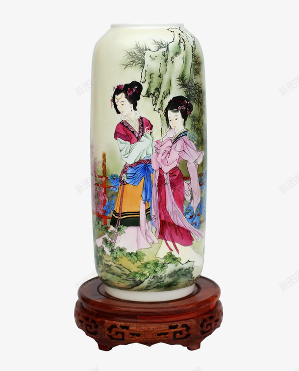 古代人物png免抠素材_新图网 https://ixintu.com 古风 女人 花瓶 装饰