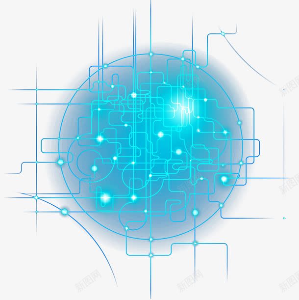 蓝光科技png免抠素材_新图网 https://ixintu.com 科技背景 素材背景 蓝光背景 蓝色背景素材