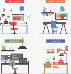 设备台灯办公元素矢量图高清图片