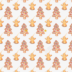 圣诞小饼干PNG矢量图节日饼干背景矢量图高清图片