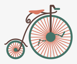 轮子装饰手绘卡通装饰用自行车高清图片