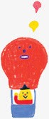 插画卡通红色热气球png免抠素材_新图网 https://ixintu.com 卡通 插画 热气球 红色