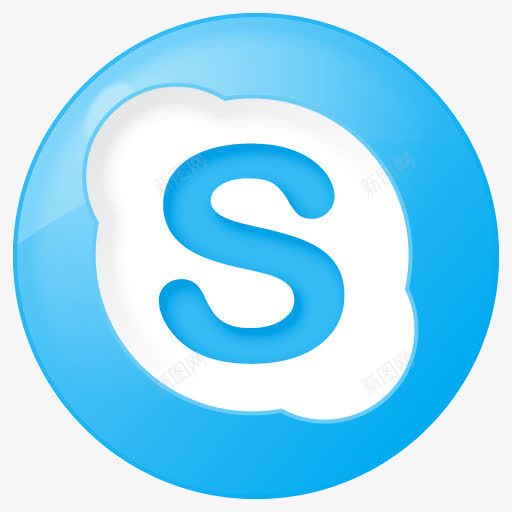 社会skype蓝色图标按钮png_新图网 https://ixintu.com blue button logo skype social 按钮 标志 社会 蓝色的