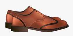 棕色鞋子矢量图素材